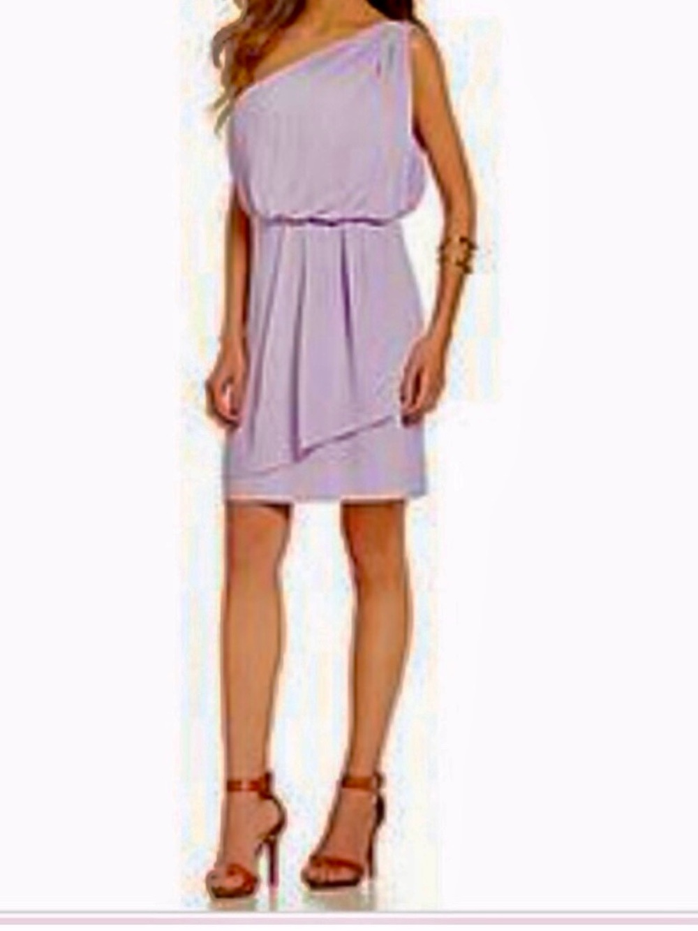 Gianni Bini lavender mini dress one shoulder